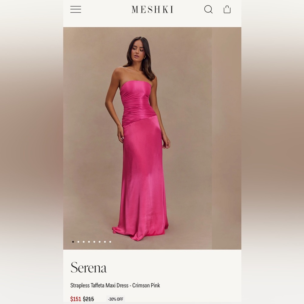 Meshki Strapless Taffeta Maxi Dress